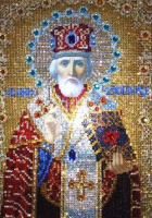 Алмазная вышивка «Николай Чудотворец», ручная работа