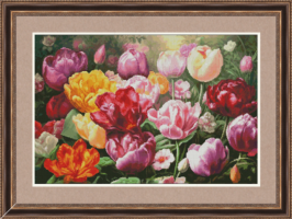 Набір для вишивання хрестиком Lady Di К-002 Тюльпановий сад