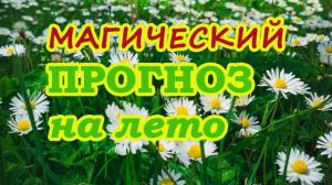 Магический прогноз на лето