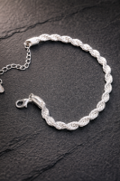 Срібний браслет s925 проби Плетіння “Канат”