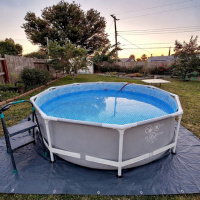 Intex 26700 305×76 см круглий каркасний басейн Prism Frame Pool сірий