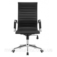 Офисное кресло черного цвета, высокая спинка Алабама Н