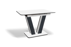 Стол Крафт белый -угольный камень обеденный раскладной