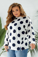 Світшот жіночий в горох, колір молочний, 257R332