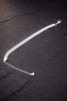 Срібний браслет s 925 проби Багатошарове плетіння