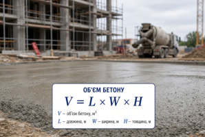Як розрахувати, скільки кубів бетону потрібно для будівництва.