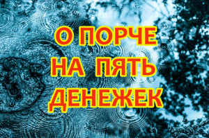 О ПОРЧЕ НА ПЯТЬ ДЕНЕЖЕК