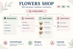 Flowers Shop: SEO міських сторінок і каталогу