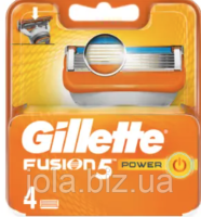 Лезвия кассеты Gillette Fusion Power 4 шт Джиллет Фьюжн Пауэр 4 шт