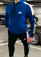 Зимний спортивный костюм Adidas Синий На флисе