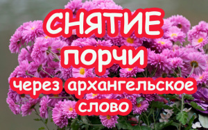 СНЯТИЕ ПОРЧИ ЧЕРЕЗ АРХАНГЕЛЬСКОЕ СЛОВО