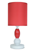 Деревянная настольная лампа с абажуром SVLIGHT 329 красный