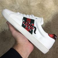 Кроссовки Gucci Snake Embroidered Sneaker White