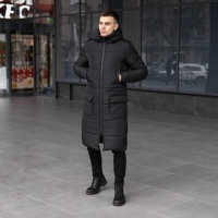 Зимова куртка подвійний утеплювач до -25 чорна