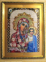 Алмазная вышивка «Дева Мария Казанская» ручная работа,готовая картина с антибликовым стеклом