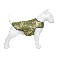 Куртка-накидка для собак WAUDOG Clothes, малюнок «Мілітарі», S, А 32 см, B 41-51 см, С 23-32 см