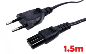 AC силовой кабель 100-240v ∞ C7/C8 2pin (5a) (1.5m) (Оригинал) 1 день гар.