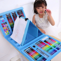 Набор для детского творчества в чемодане из 208 предметов «Чемодан творчества» Голубой