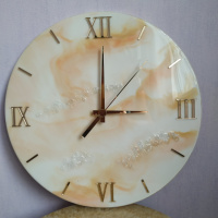 Годинник настінний з епоксидної смоли ручної роботи 40 см