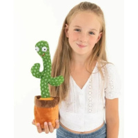 Танцюючий кактус співаючий 120 пісень з підсвічуванням Dancing Cactus TikTok іграшка Повторюшка кактус