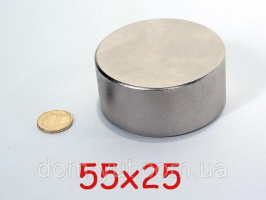 Неодимовый магнит 55/25 сила (100 кг) Супер мощный (неодим) Постоянный магнит