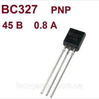 Транзистор BC327-40, PNP, 45V, 0.5A, корпус TO-92