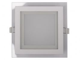 LED-панель Luxel со стеклянным декором 160х160х30мм 220-240V 12W (DLSG-12N 12W)