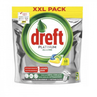 Dreft Platinum 68шт. лимонные капсулы для посудомоечной посуды