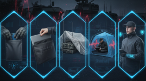 5 виробів з тканини Фарадея для захисту від обладнання РЕБ