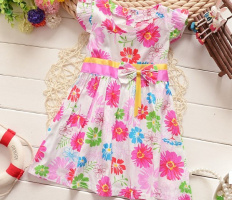 Сукня дитяча літня з квіточками 4012, розмір 100
