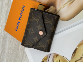 Гаманець Louis Vuitton конверт міні-  LUX якість у фірмовій коробці рожевий