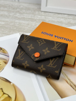Гаманець Louis Vuitton конверт міні-  LUX якість у фірмовій коробці помаранчевий