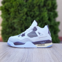 Nike Air Jordan 4 Білі з коричневим