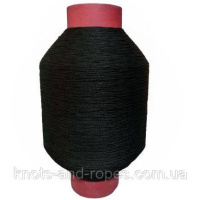 Нить полиамидная крученая 187 tex*3 (1,2 мм), ЧЕРНАЯ капроновая нитка, нитка капроновая рыболовная