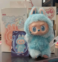 М'яка іграшка підвісна Лабубу 15см Блакитний Pop Mart Labubu Art The Monsters плюшевий брелок