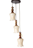 Деревянная Люстра SVLIGHT трехламповая 2683/3