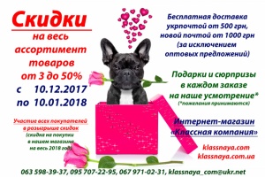 Новогодняя распродажа с 10.12 по 10.01