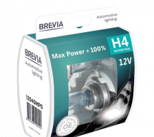 Галогеновые лампы H4 Brevia Max Power +100