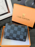 Гаманець Louis Vuitton міні конверт чорна клітка
