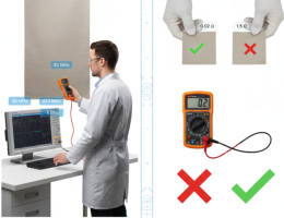 Выбор и тестирование ткани Фарадея: детальные измерения по частотам