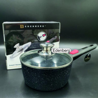 Ківш сотейник зі скляною кришкою та знімною ручкою з мармуровим покриттям 2.5 л Edenberg EB-17000