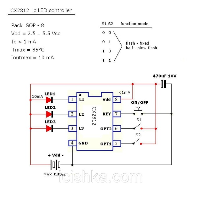 Lh bxusb1 схема фонарика