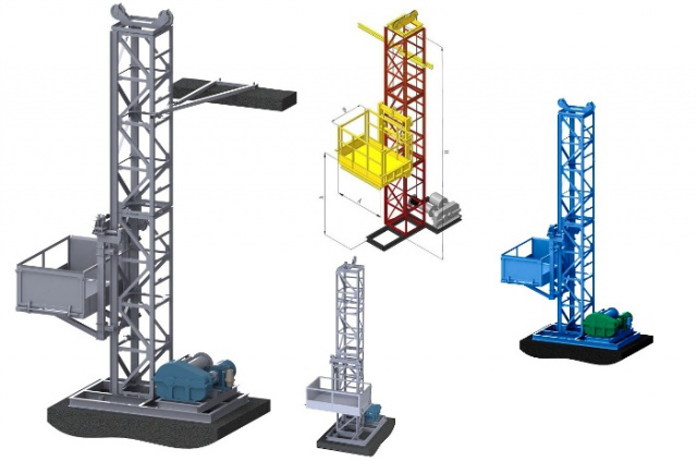 H подъема. Подъемник мачтовый 15м. Мачтовый подъемник грузовой с выкатной платформой. Строительный грузовой подъемник 30 метров. Подъемник мачтовой грузовой, пмг1-05, НП=15м, выкатная платформа.