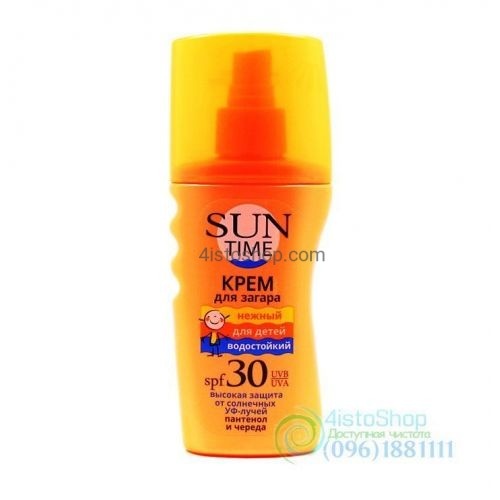 Sun time. Биокон крем д/загара нежный детский SPF-30 