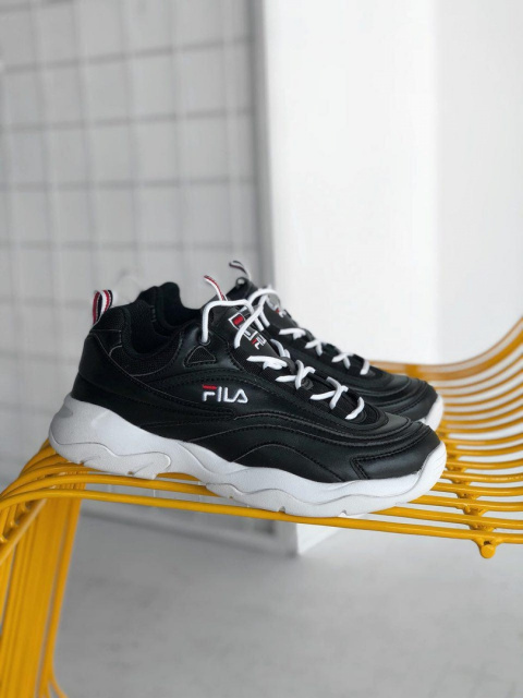 fila ray black white