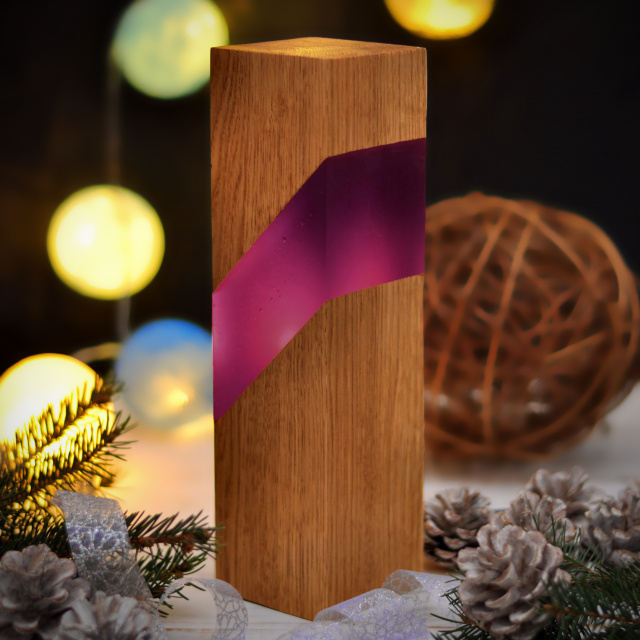 Svetilnik Nochnik Iz Epoksidnoj Smoly I Dereva Prodazha Cena V Kieve Wood Resin Art Lab