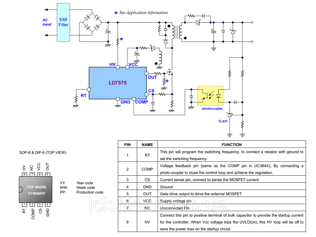 Ld7552 схема блока питания