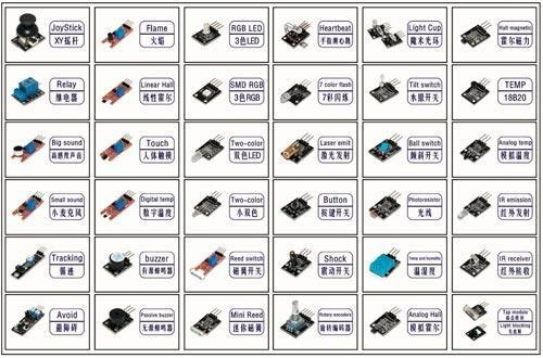 Классы датчиков. Набор из 37 датчиков и модулей. Набор из 51 датчика для Arduino. Классы сенсоров.