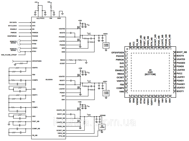 Isl6255 схема включения