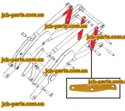 Схема стрелы jcb 3cx
